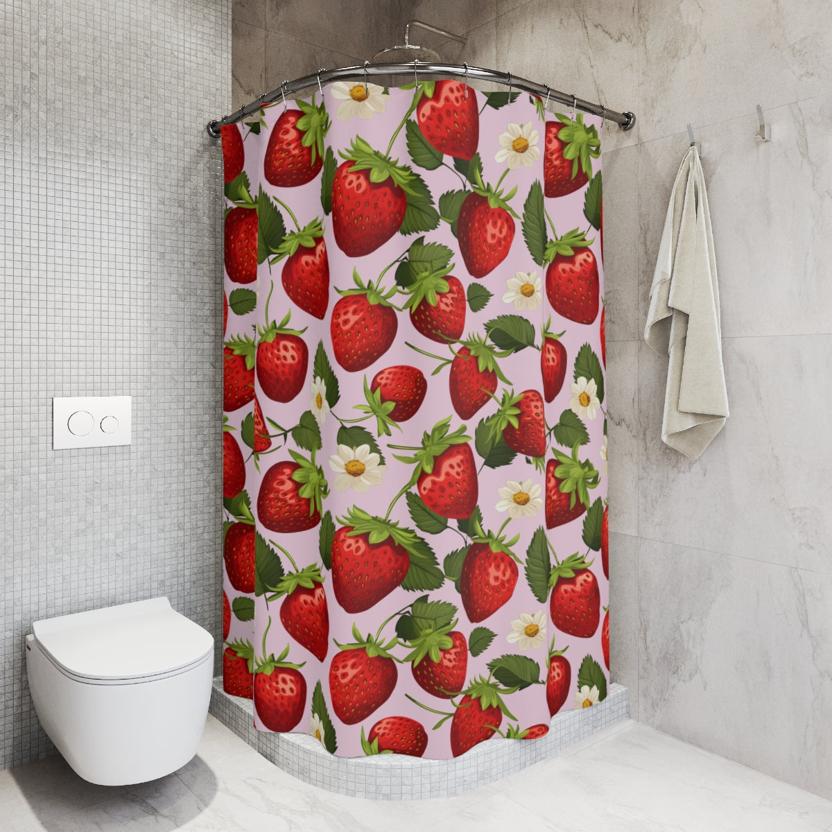 Strawberry Delight Shower Curtain