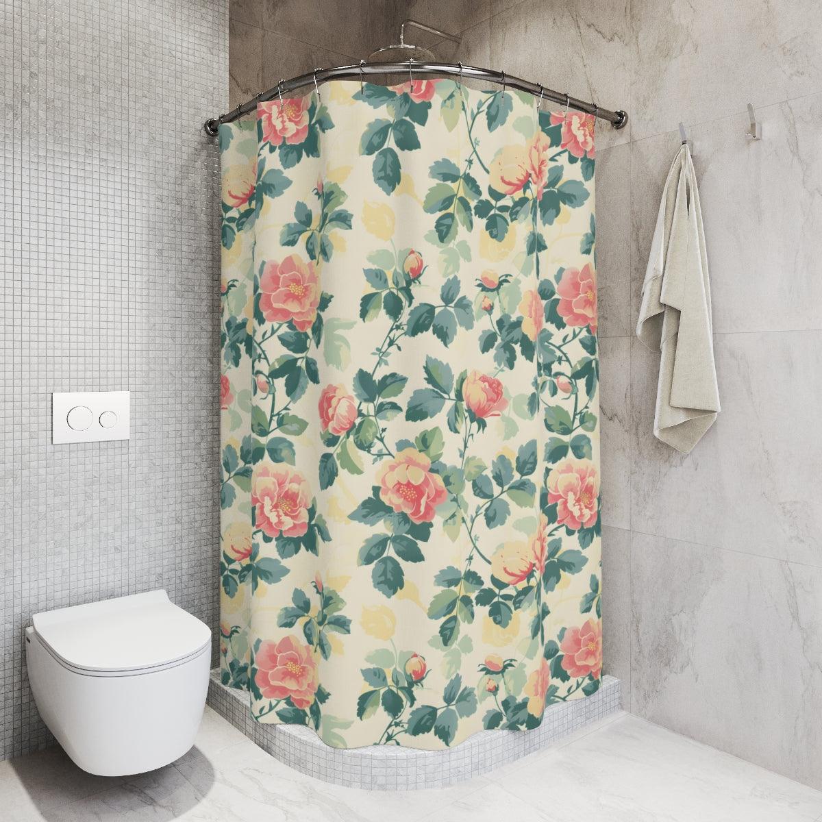 Floral Pattern Shower Curtain