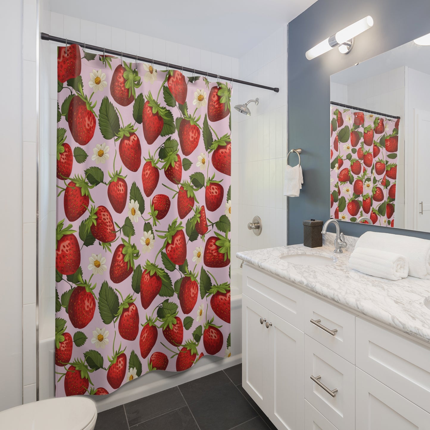 Strawberry Delight Shower Curtain