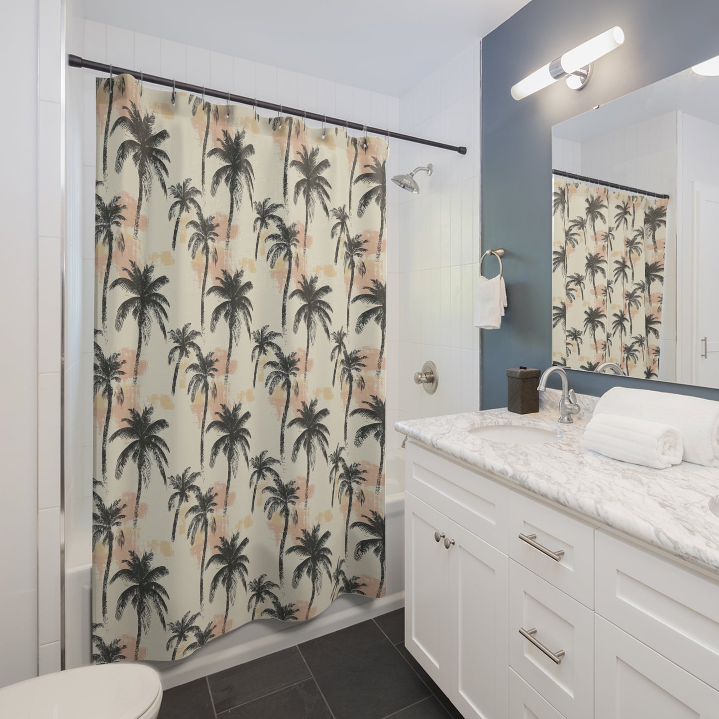 Vintage Palm Tree Shower Curtains