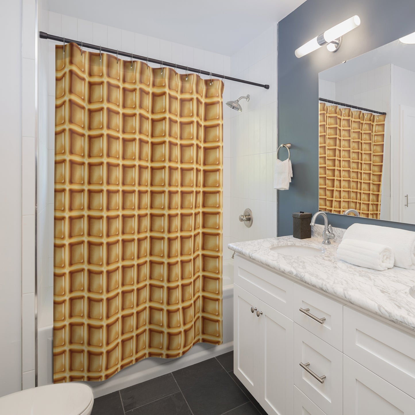 Waffle Weave Shower Curtain