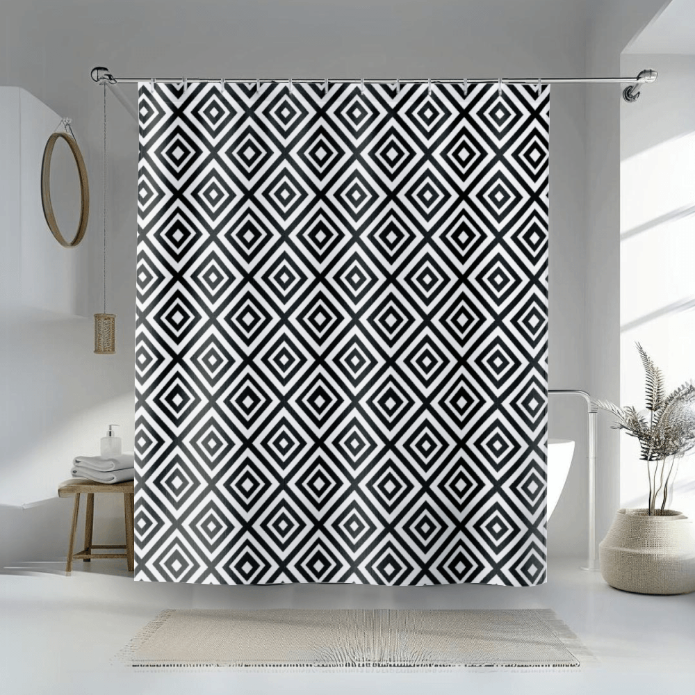 Diamond Tile Shower Curtain