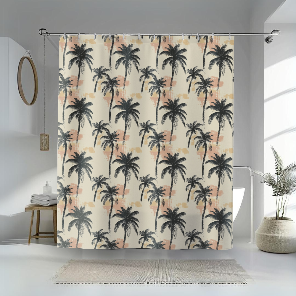 Vintage Palm Tree Shower Curtains