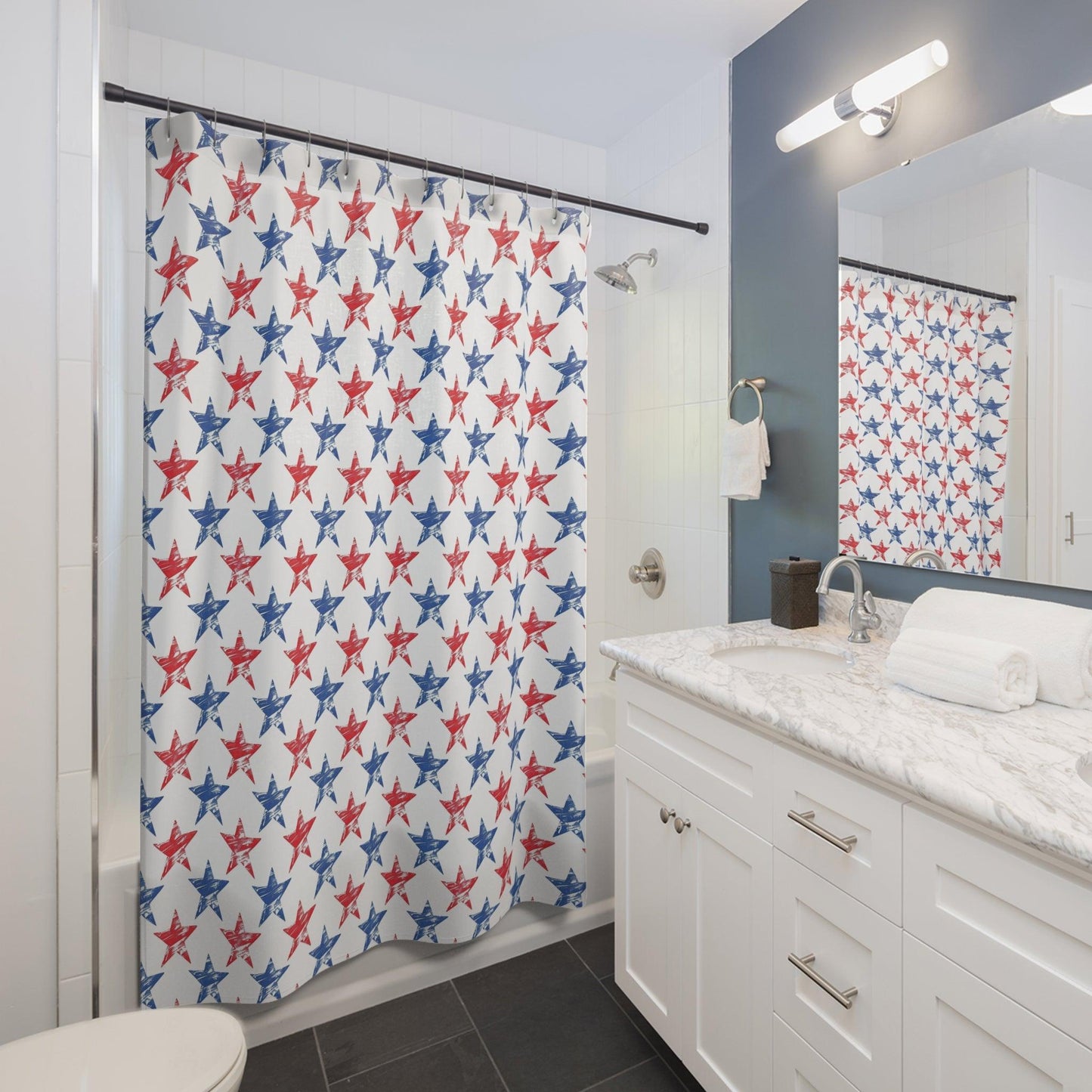 Patriotic Stars Shower Curtain