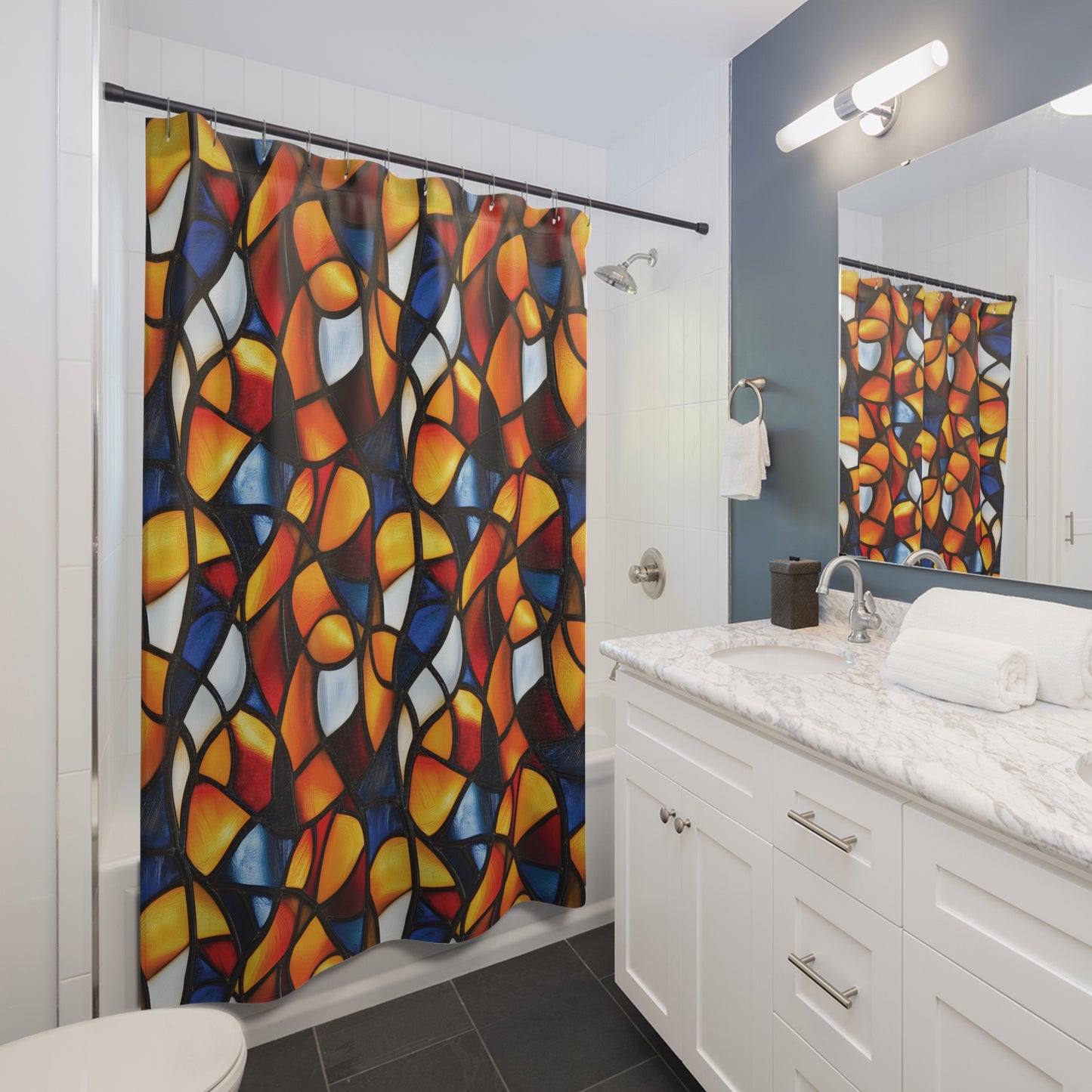 Stained Glass Shower Curtain