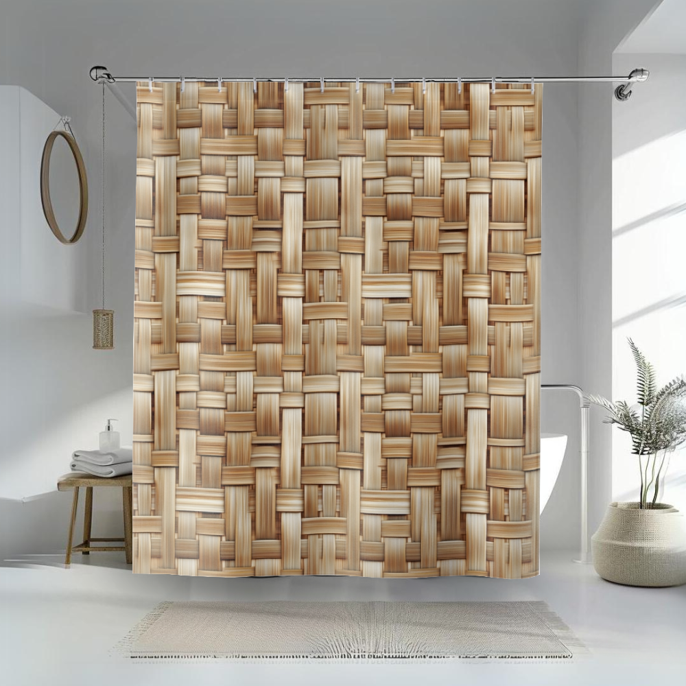 Bamboo weave Shower Curtains