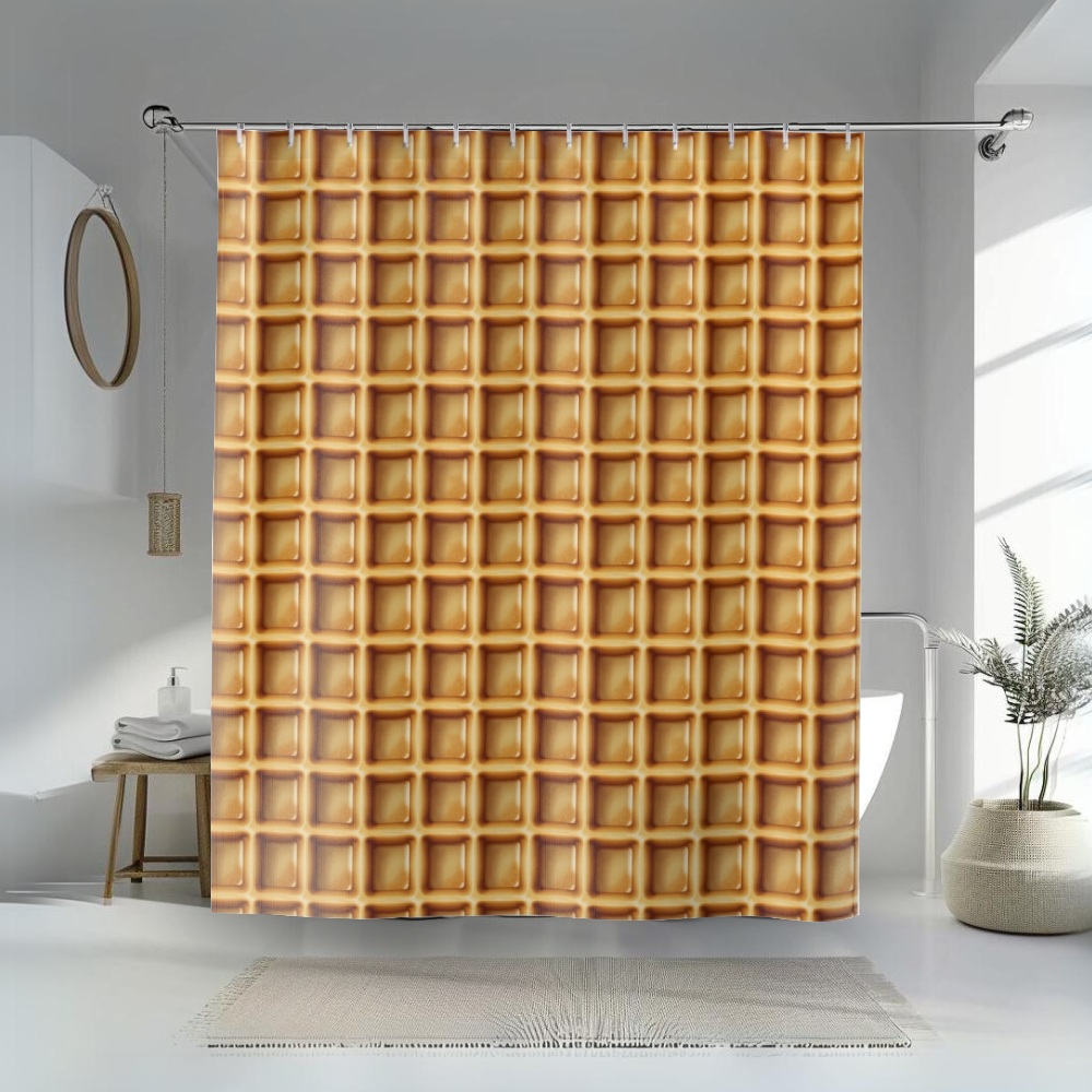 Waffle Weave Shower Curtain