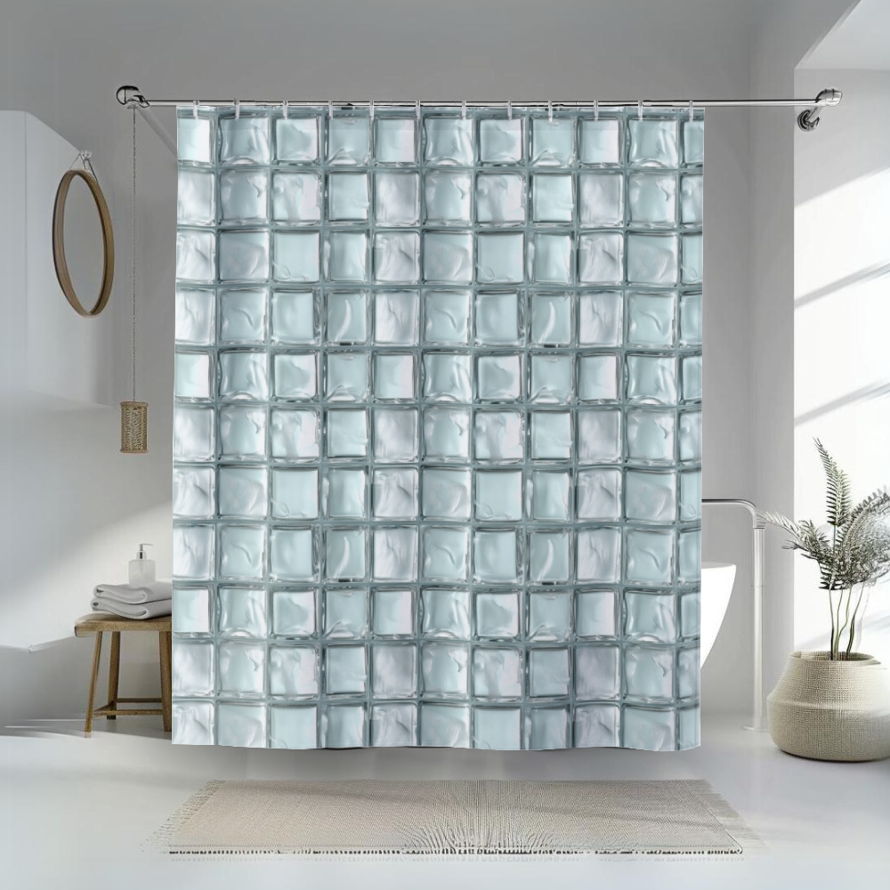 Glass Block Shower Curtains