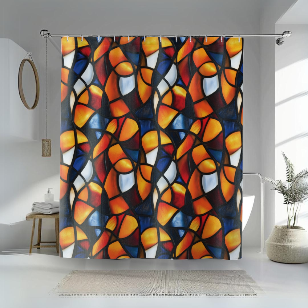 Stained Glass Shower Curtain