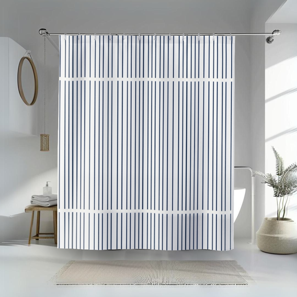 Modern Pinstripe Shower Curtain