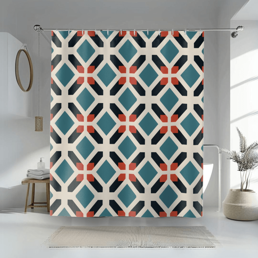 Roman Tile Shower Curtain