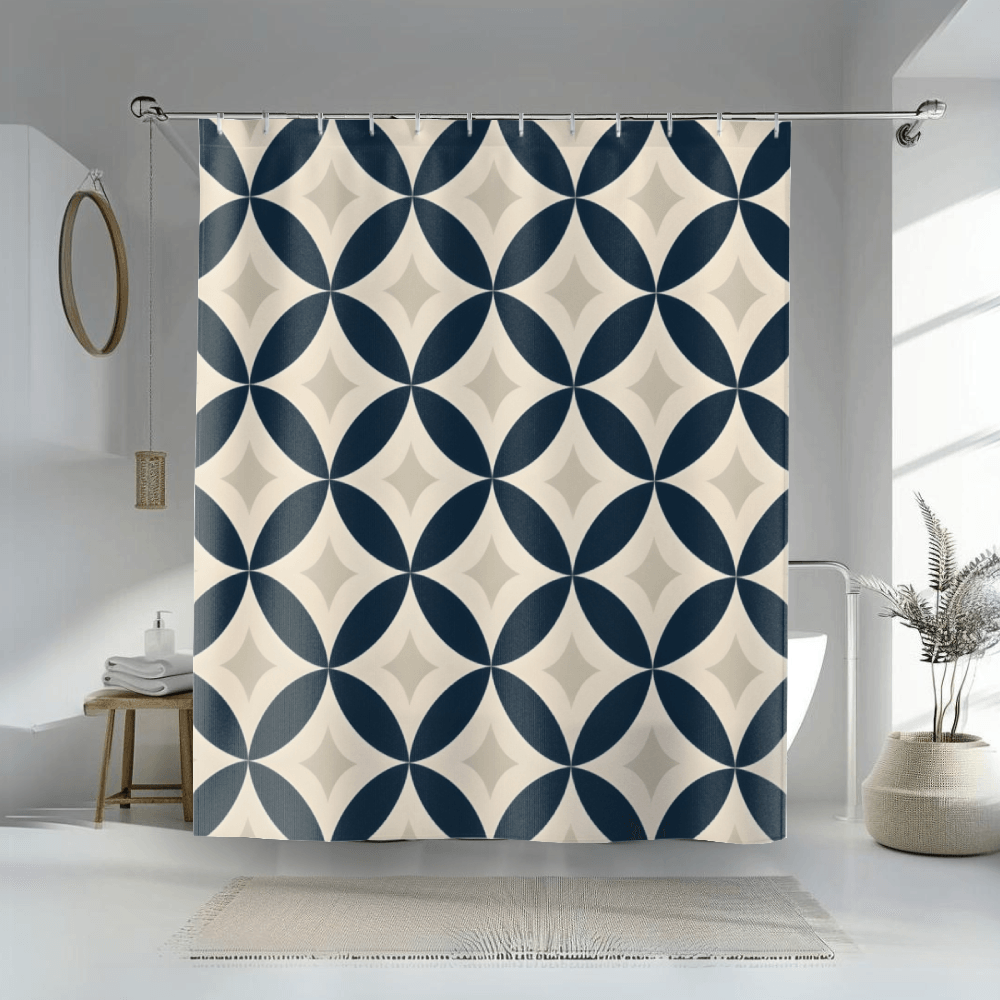 Beige Diamonds Shower Curtain