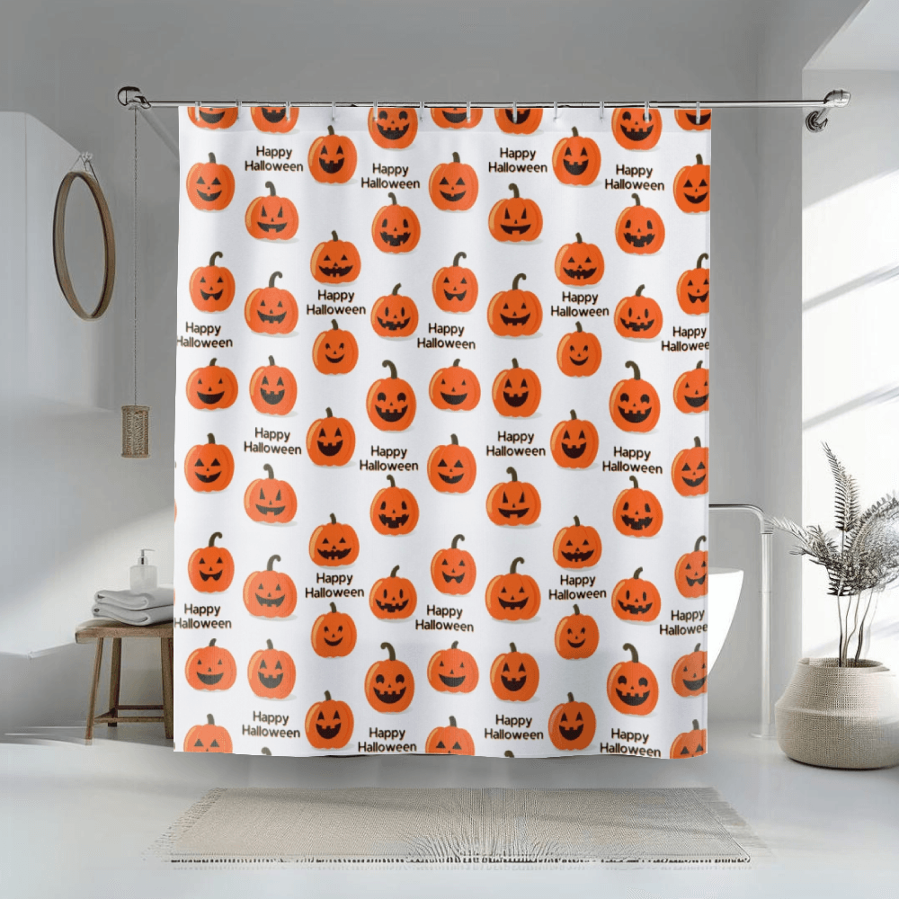 Halloween Pumpkin Party Shower Curtain