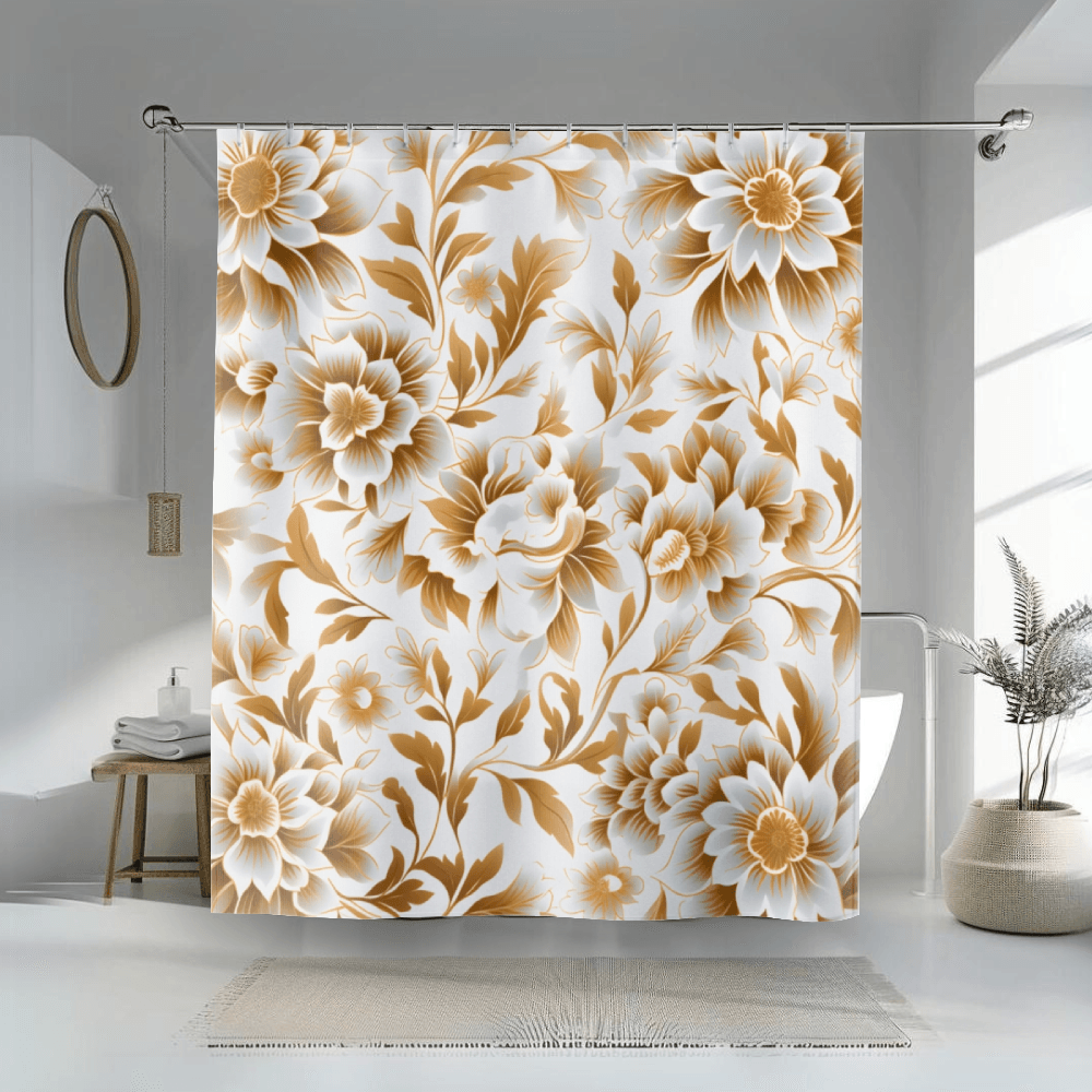 Yellow Porcelain Shower Curtains