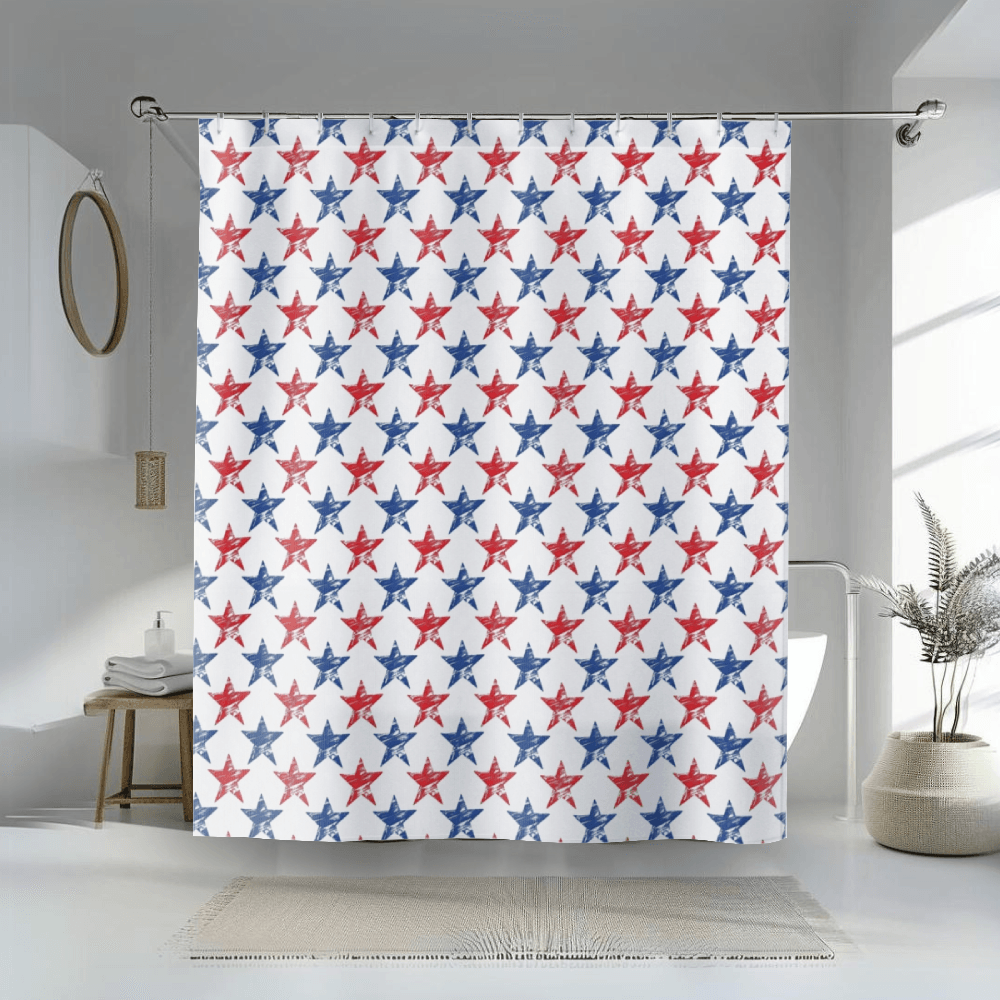 Patriotic Stars Shower Curtain