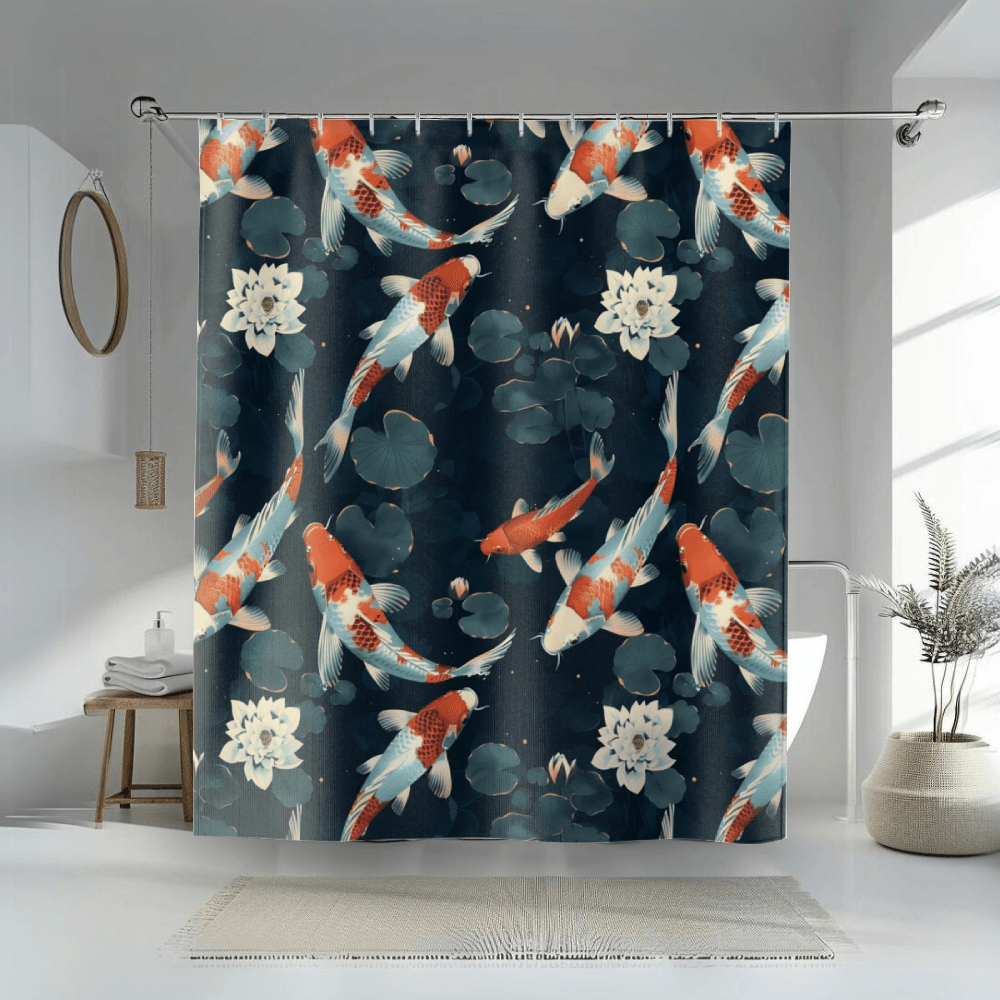 Koi Pond Serenity Shower Curtain