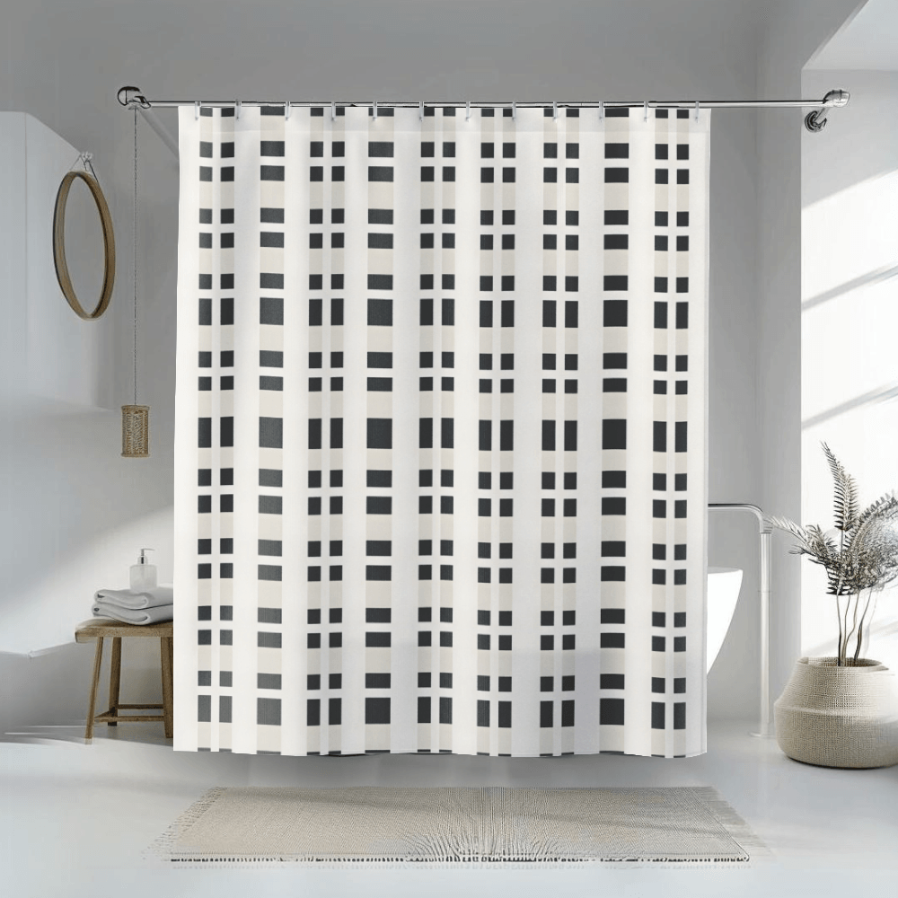 Modern Waffle Shower Curtain