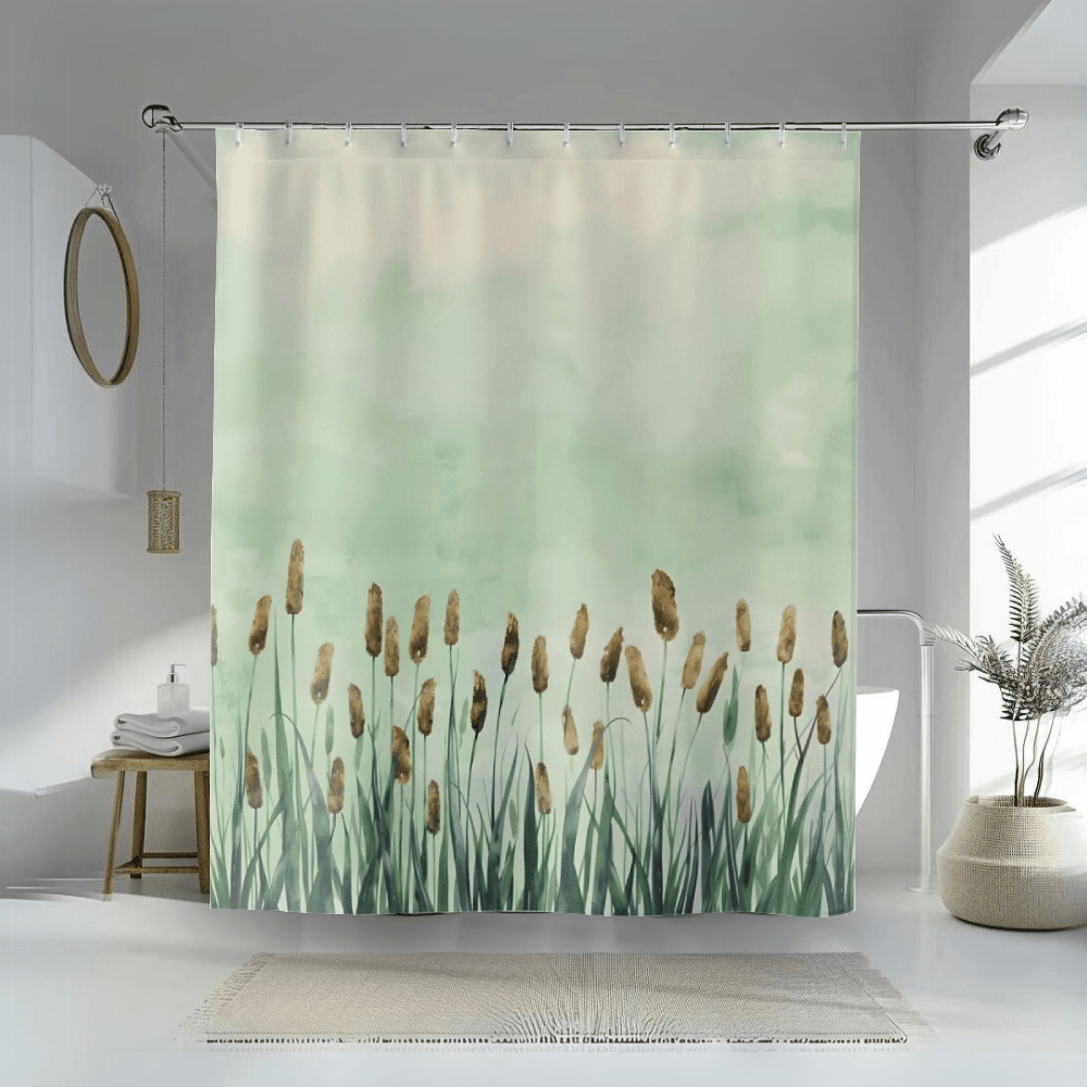 Cattail Tranquility Shower Curtain