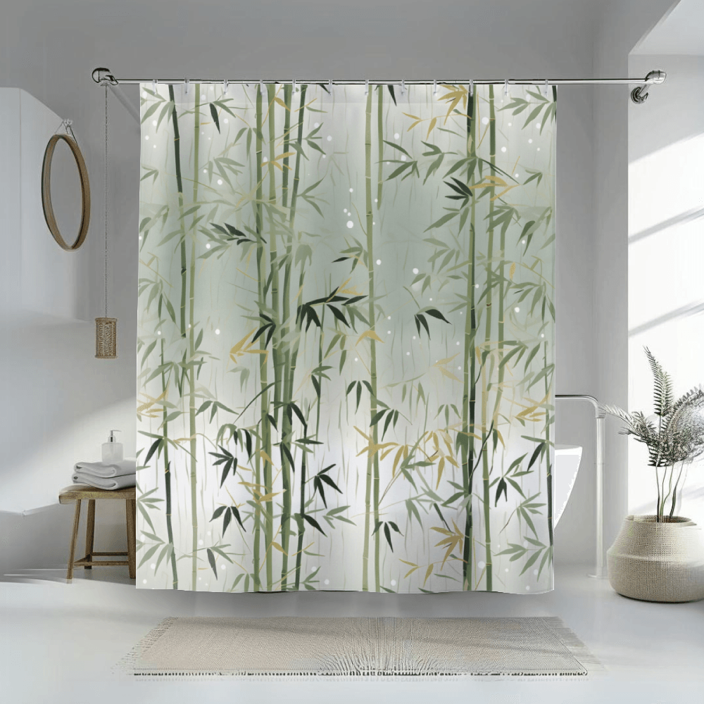 Tranquil Bamboo Shower Curtain