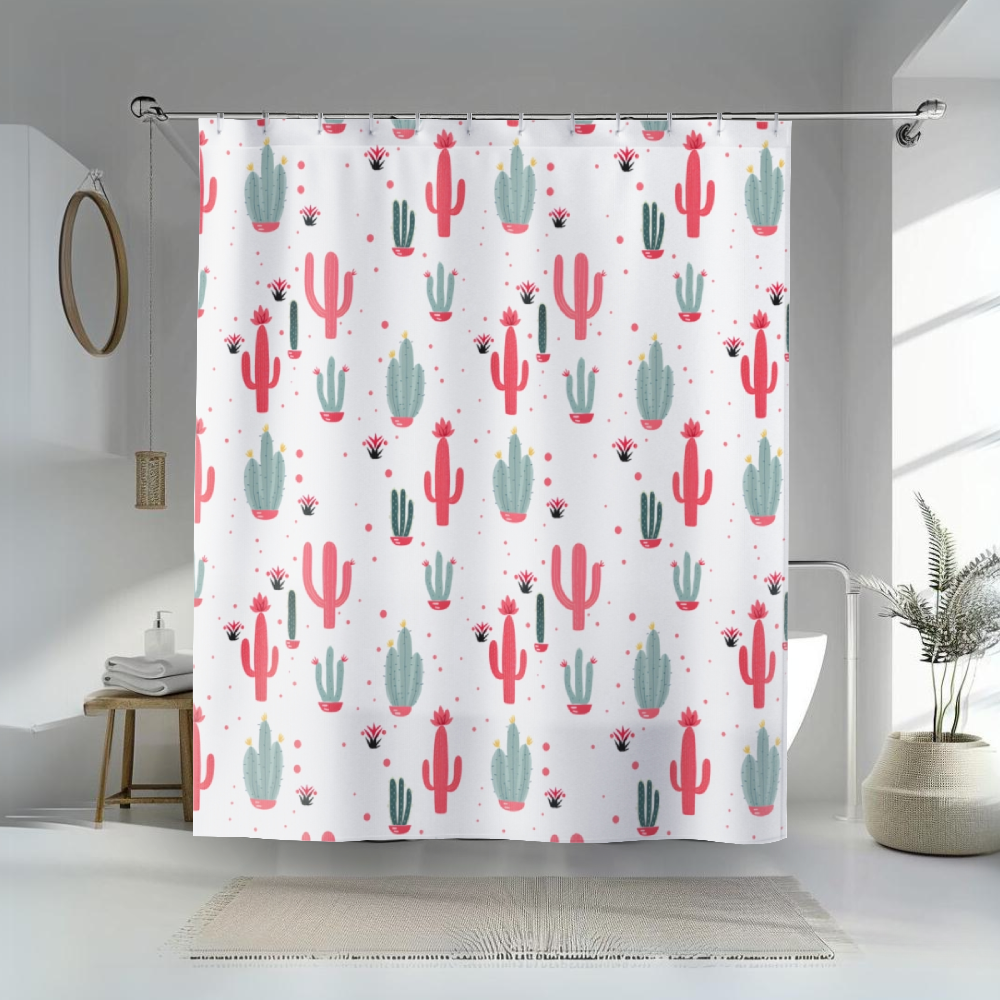 Cactus Oasis Shower Curtain