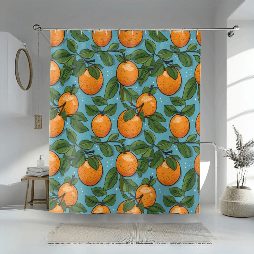 Orange Shower Curtain