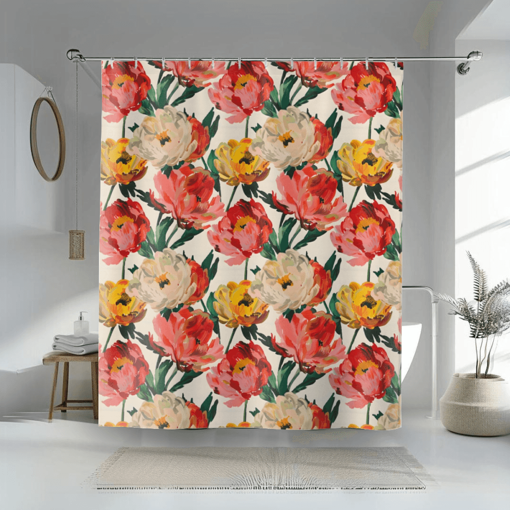 Vintage Floral Shower Curtain