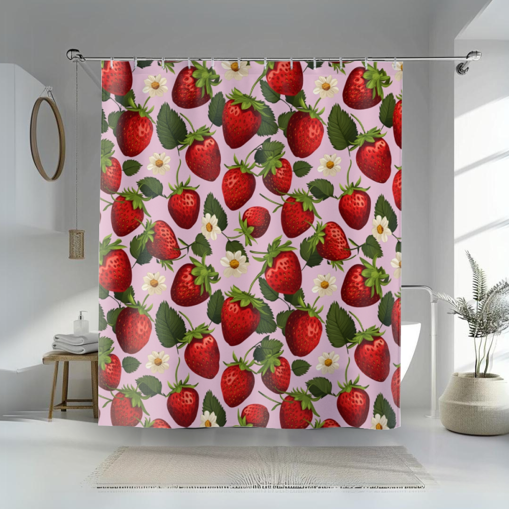 Strawberry Delight Shower Curtain