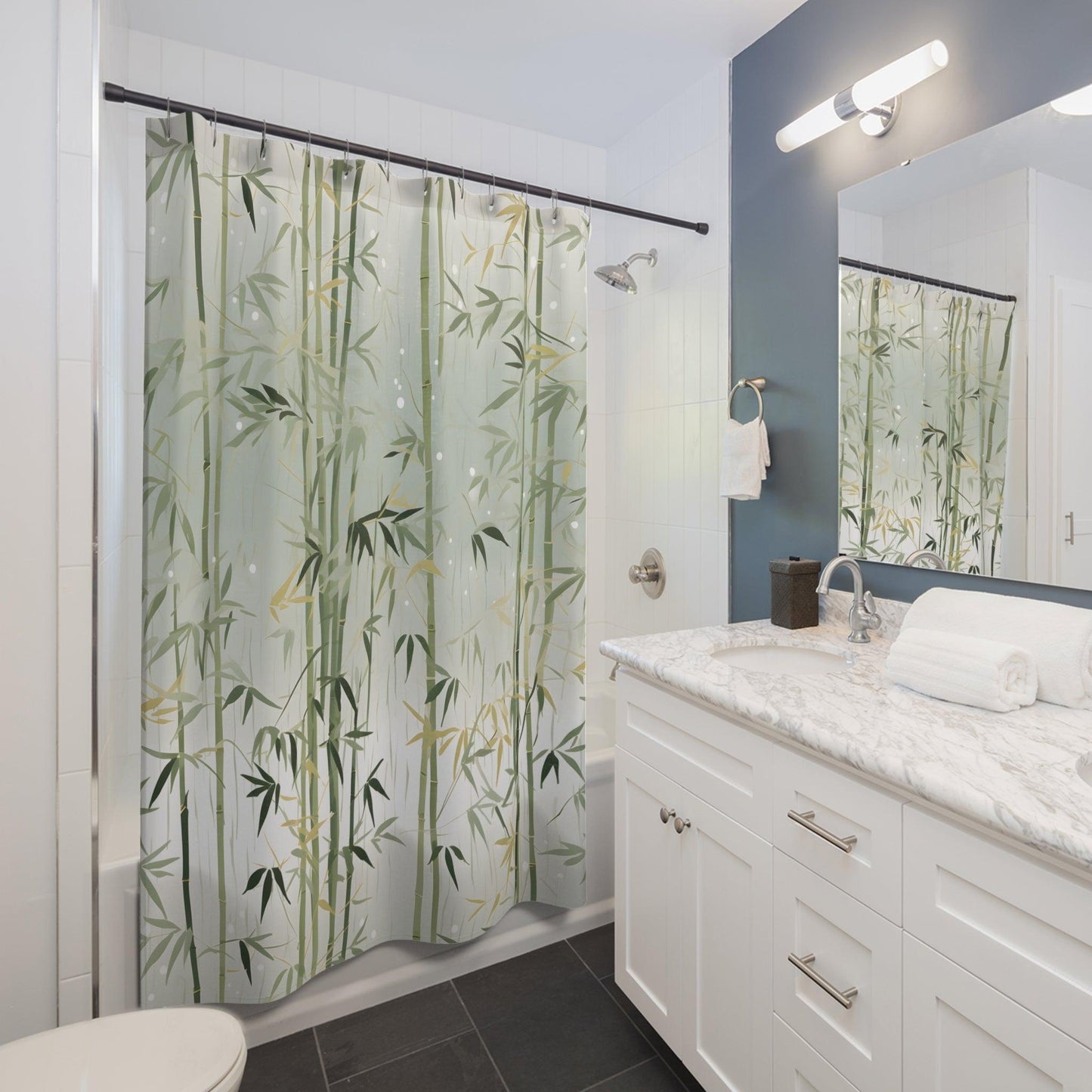 Tranquil Bamboo Shower Curtain