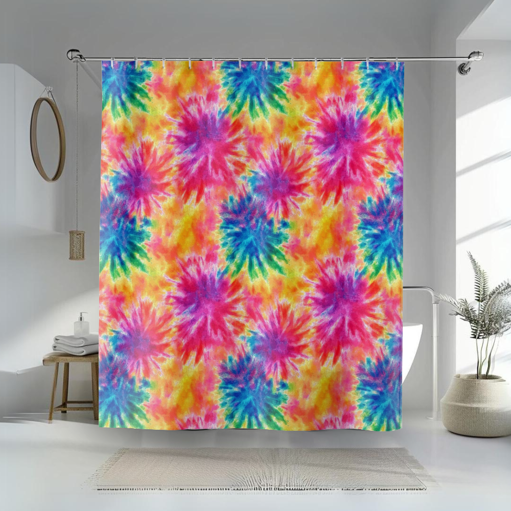 Vibrant Tie-Dye Shower Curtain