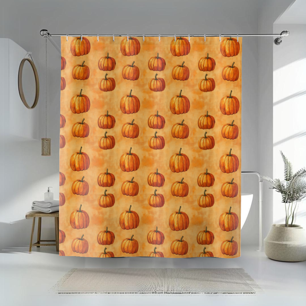 Rustic Pumpkin Shower Curtains