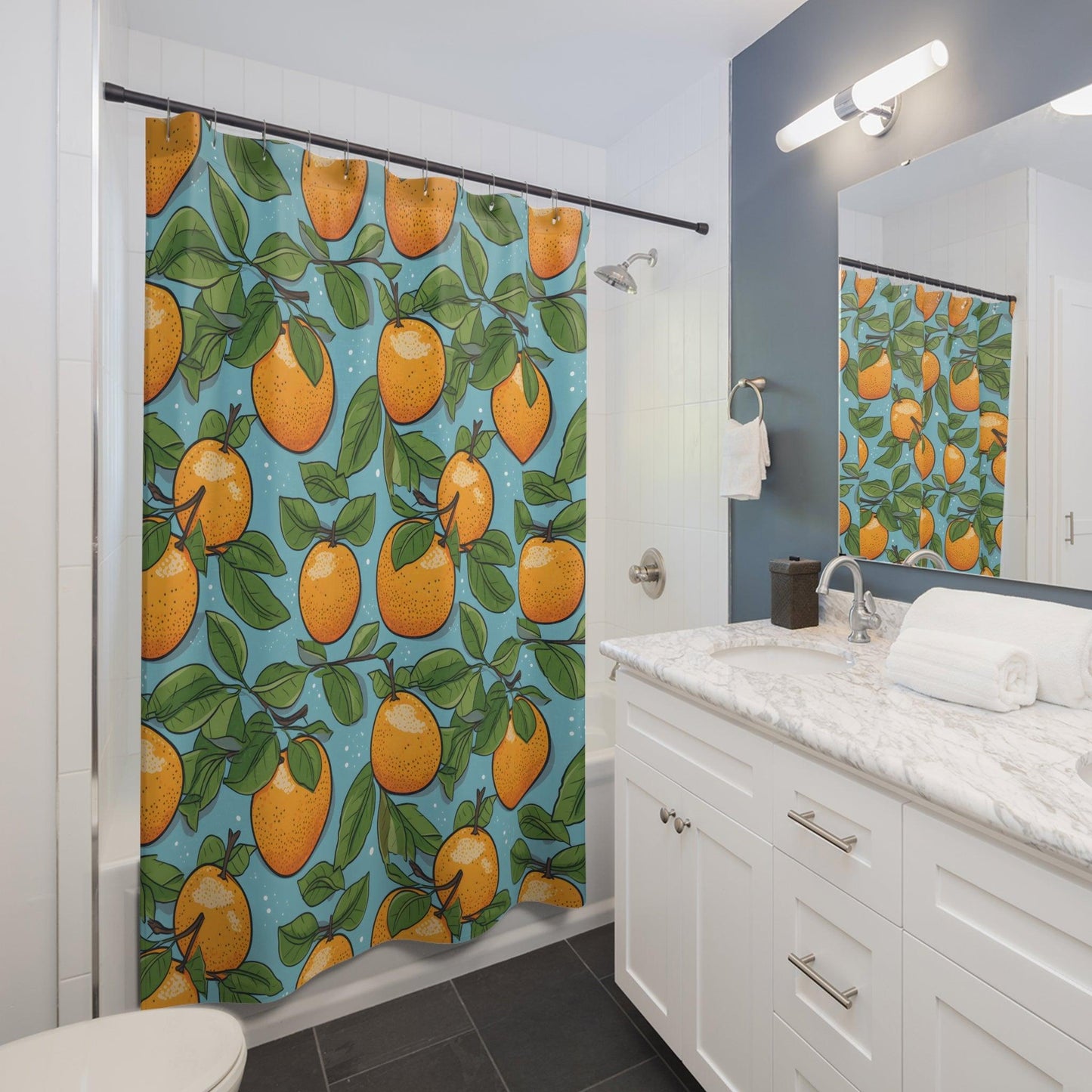 Orange Shower Curtain