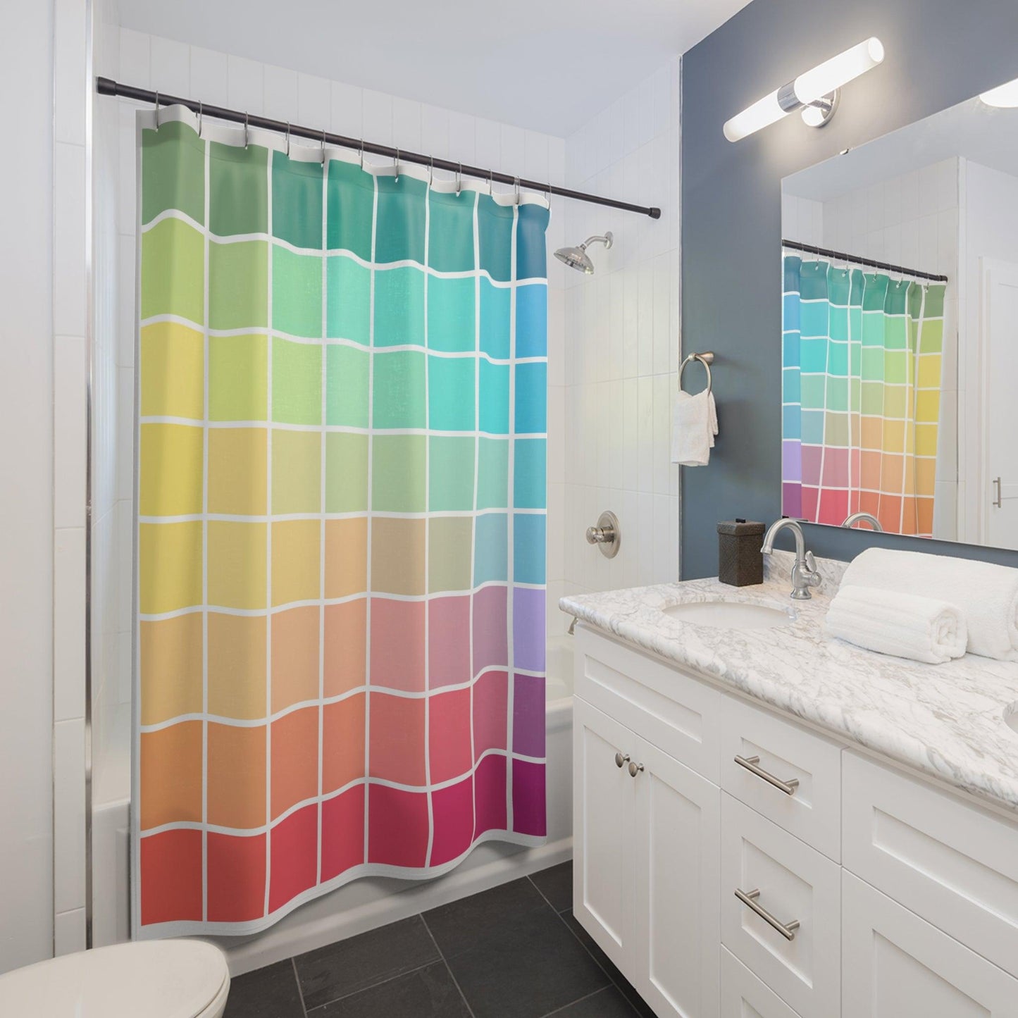 Color Swatch Shower Curtain