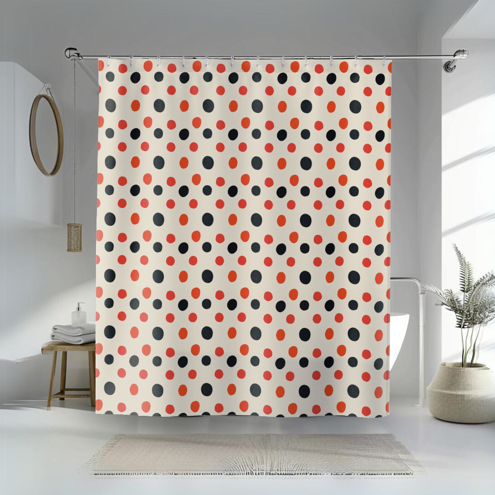 Vintage polka dot Shower Curtains