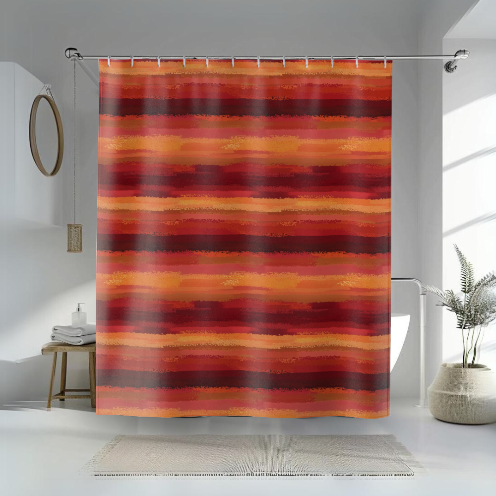 Sunset Stripes Shower Curtains